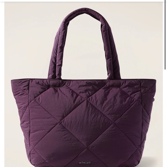 Athleta Quilted Tote Bag in Dark Purple - Picture 2 of 7